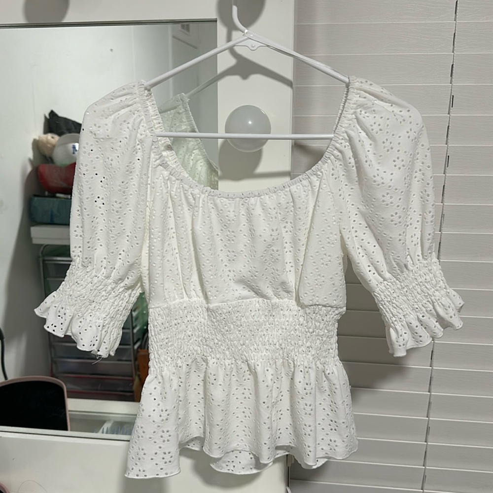White Cute Blouse